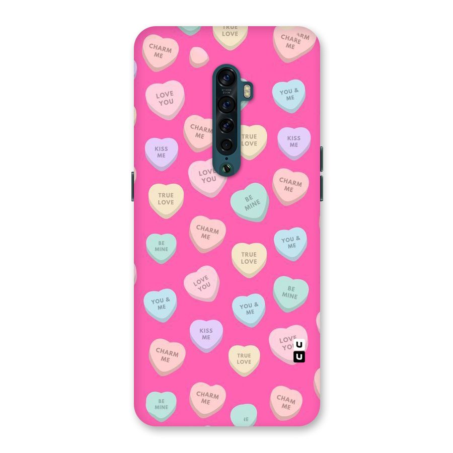 Be Mine Hearts Pattern Back Case for Oppo Reno2