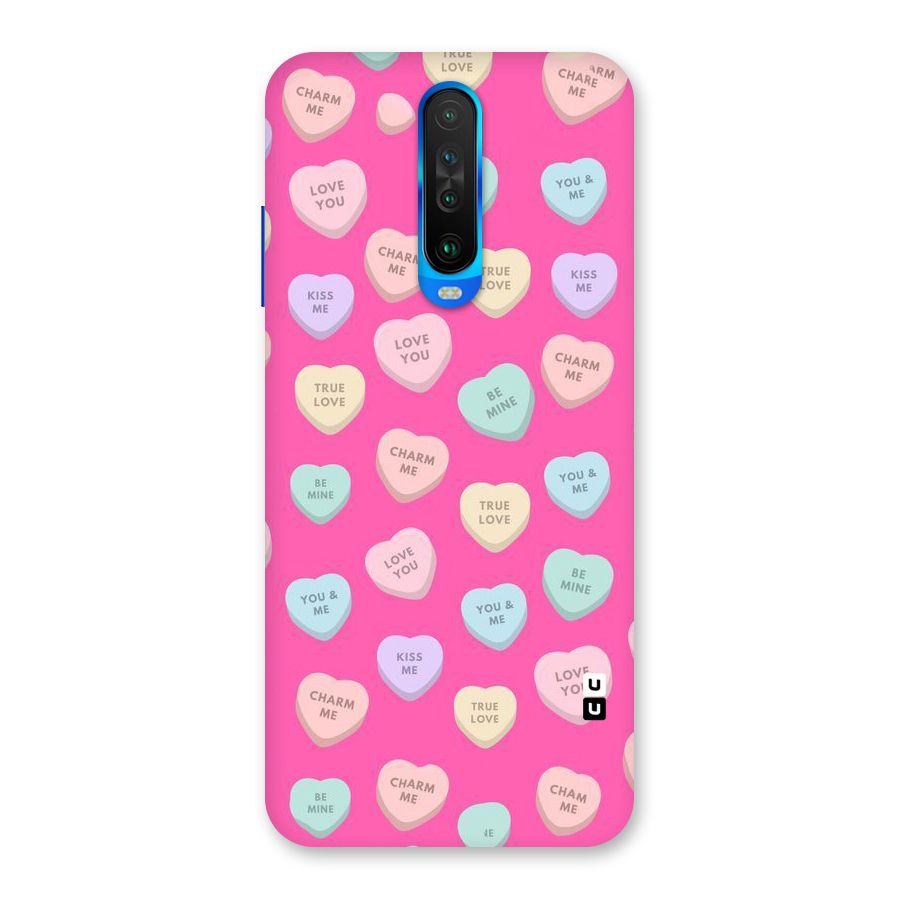 Be Mine Hearts Pattern Back Case for Poco X2