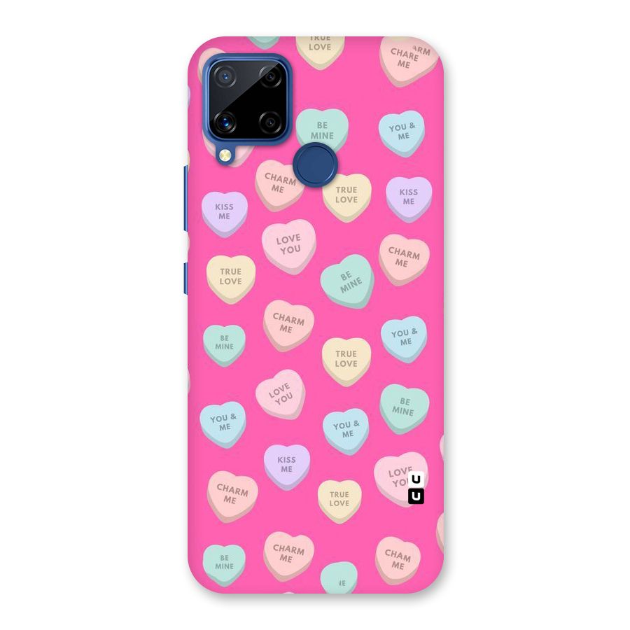 Be Mine Hearts Pattern Back Case for Realme C15