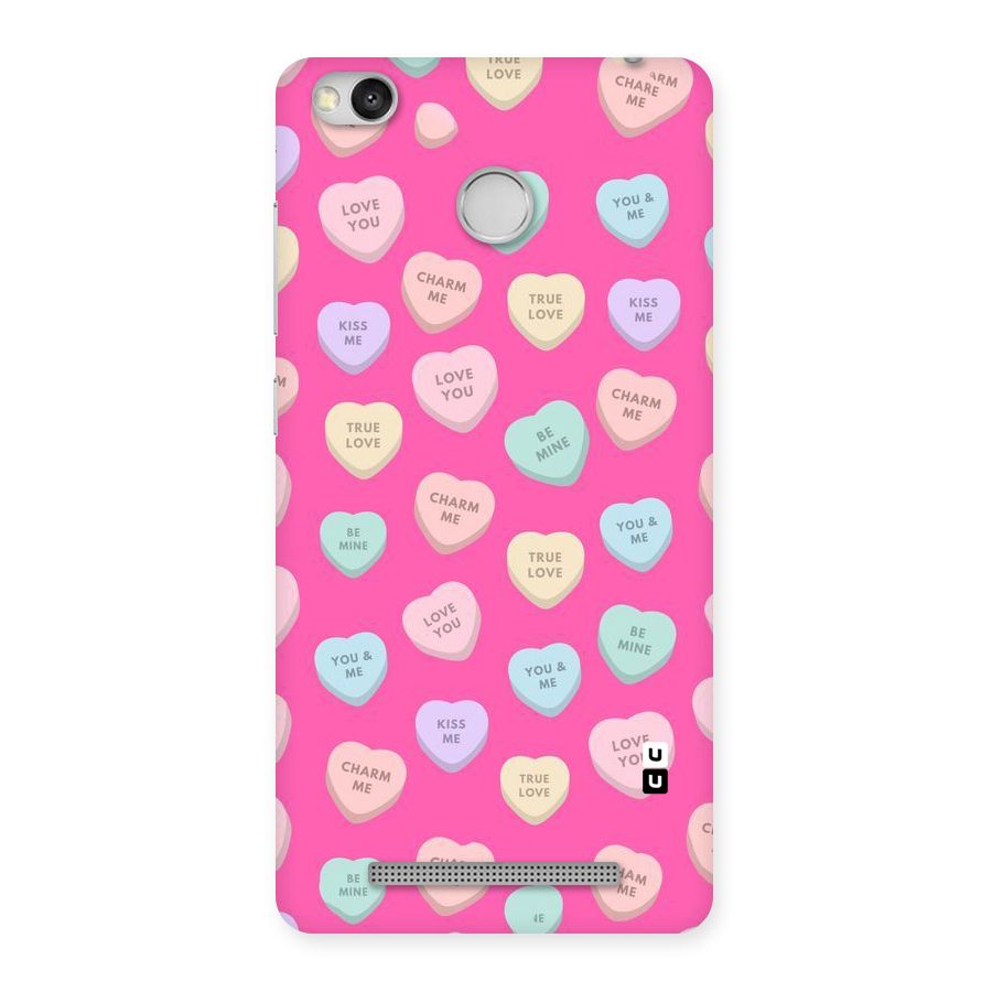 Be Mine Hearts Pattern Back Case for Redmi 3S Prime