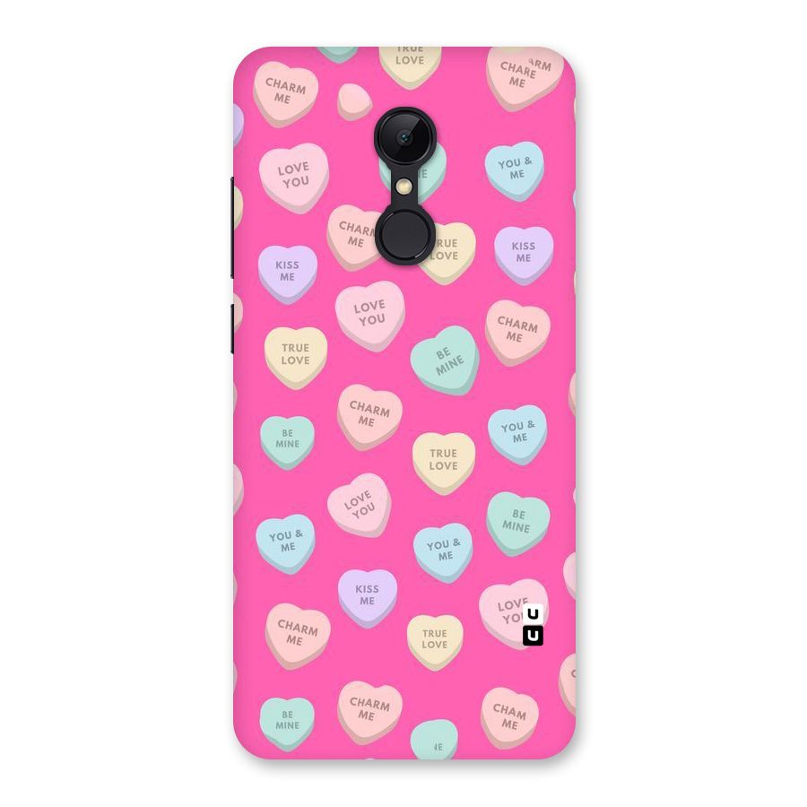 Be Mine Hearts Pattern Back Case for Redmi 5