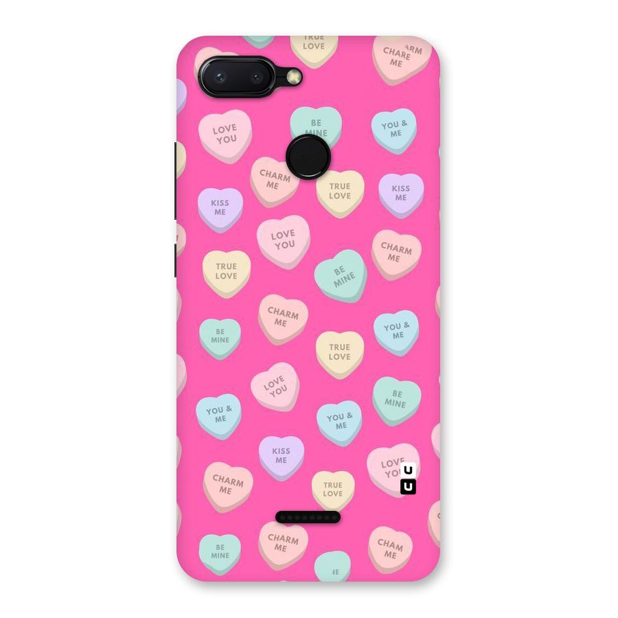 Be Mine Hearts Pattern Back Case for Redmi 6