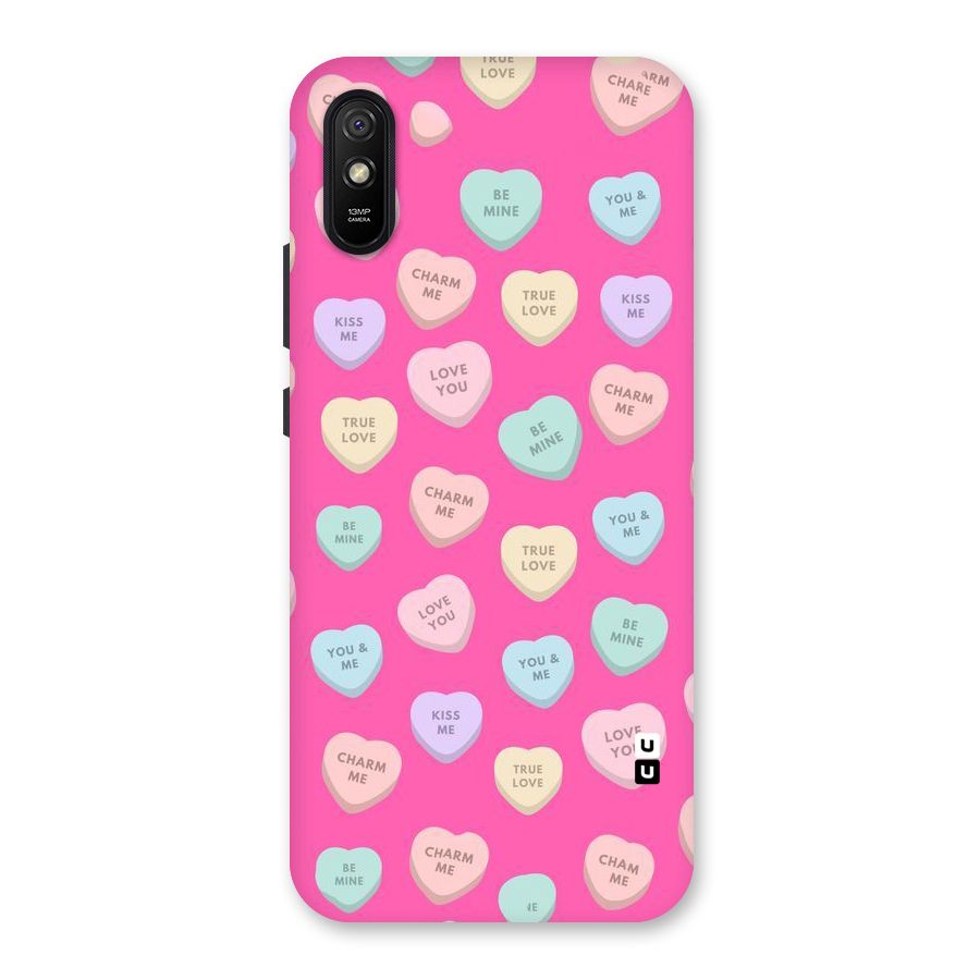 Be Mine Hearts Pattern Back Case for Redmi 9i