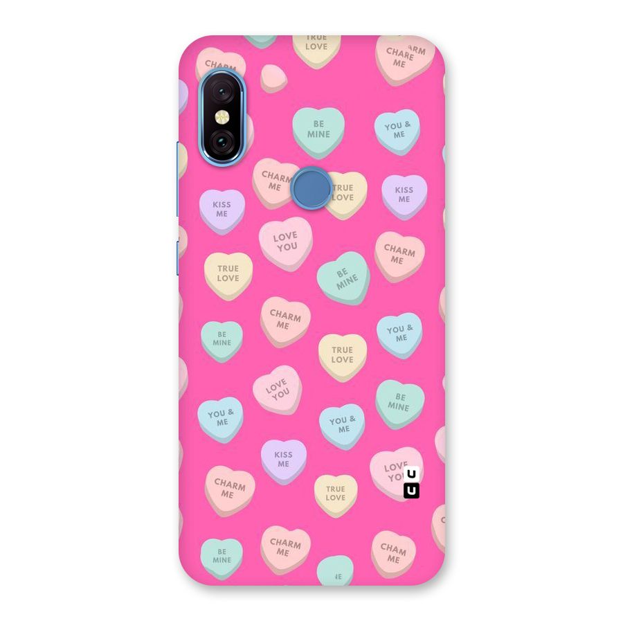 Be Mine Hearts Pattern Back Case for Redmi Note 6 Pro