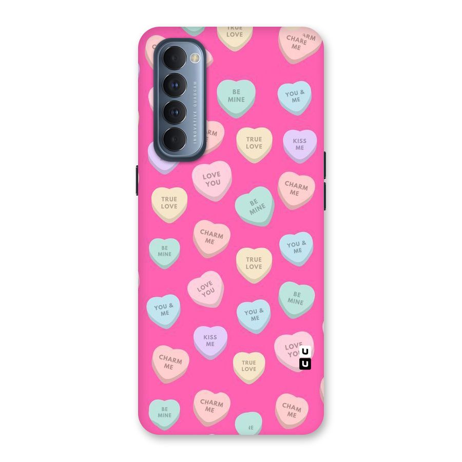 Be Mine Hearts Pattern Back Case for Reno4 Pro