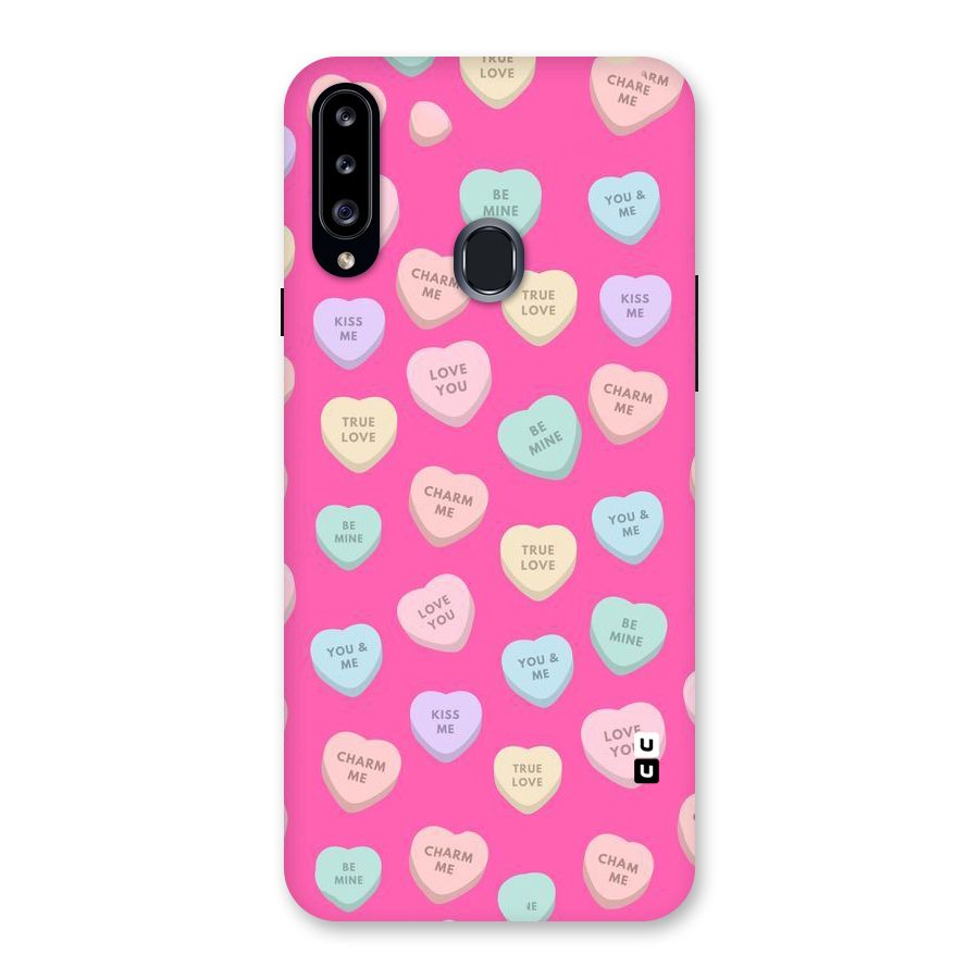 Be Mine Hearts Pattern Back Case for Samsung Galaxy A20s