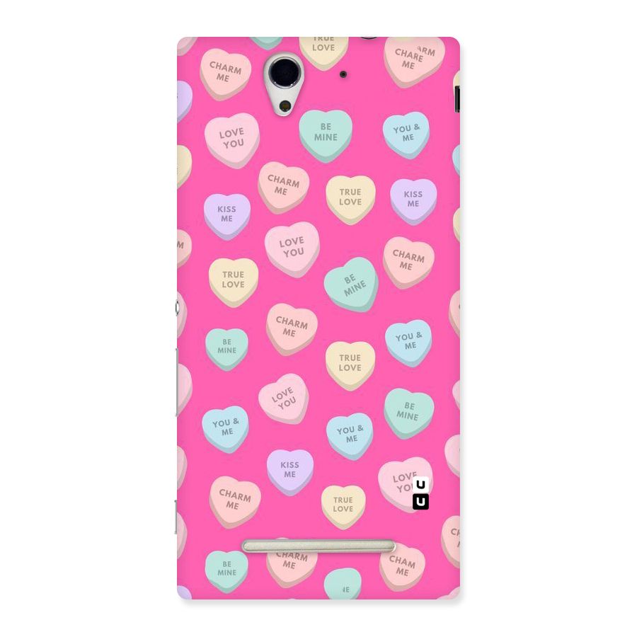 Be Mine Hearts Pattern Back Case for Sony Xperia C3
