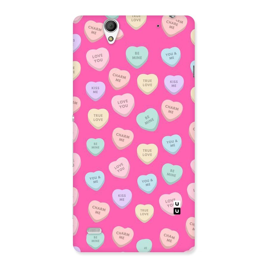 Be Mine Hearts Pattern Back Case for Sony Xperia C4