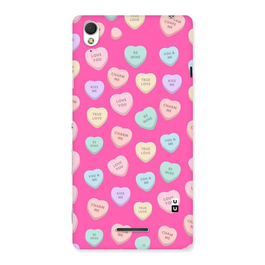 Be Mine Hearts Pattern Back Case for Sony Xperia T3