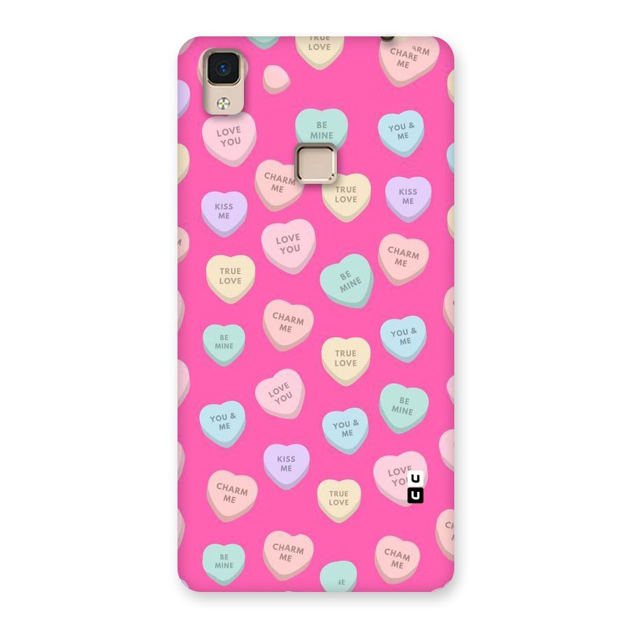 Be Mine Hearts Pattern Back Case for V3 Max