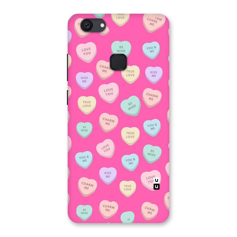 Be Mine Hearts Pattern Back Case for Vivo V7 Plus