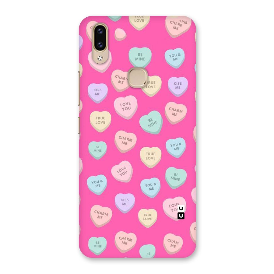 Be Mine Hearts Pattern Back Case for Vivo V9 Youth