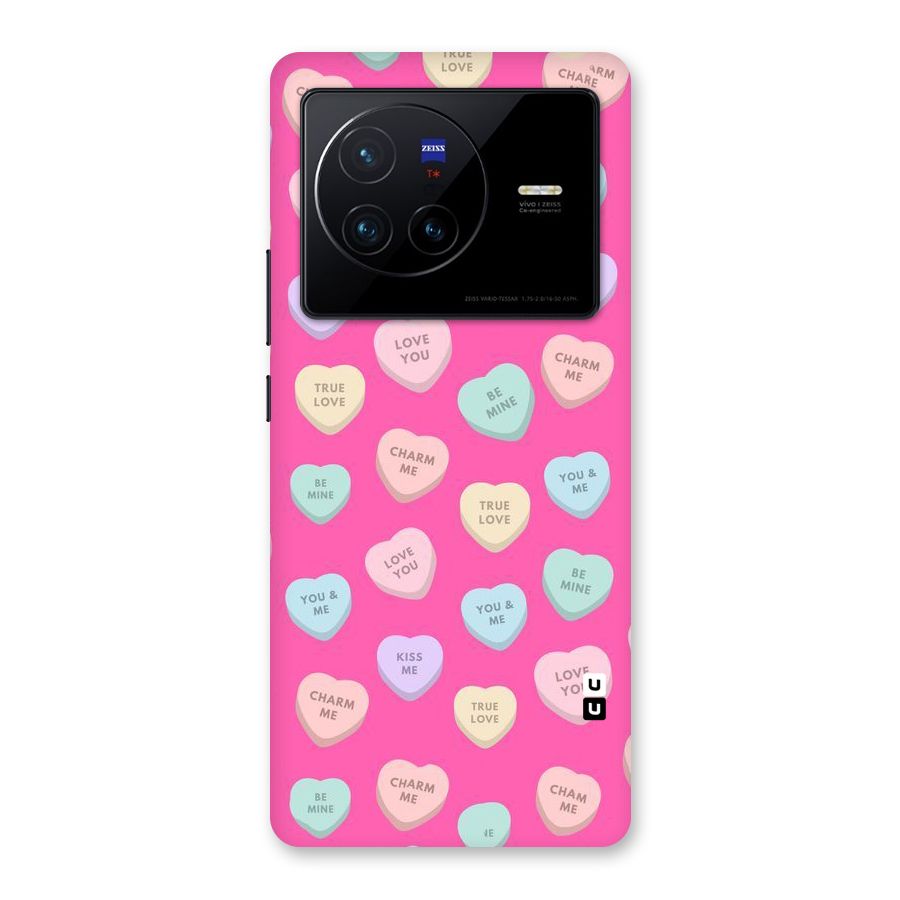 Be Mine Hearts Pattern Back Case for Vivo X80