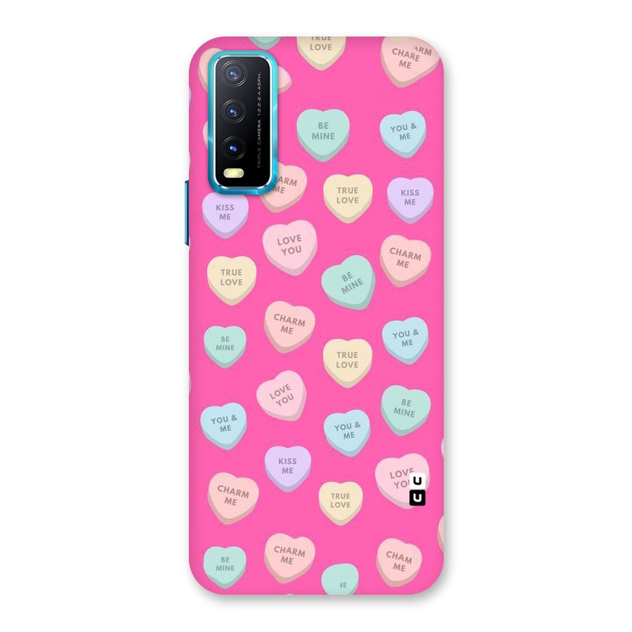 Be Mine Hearts Pattern Back Case for Vivo Y20
