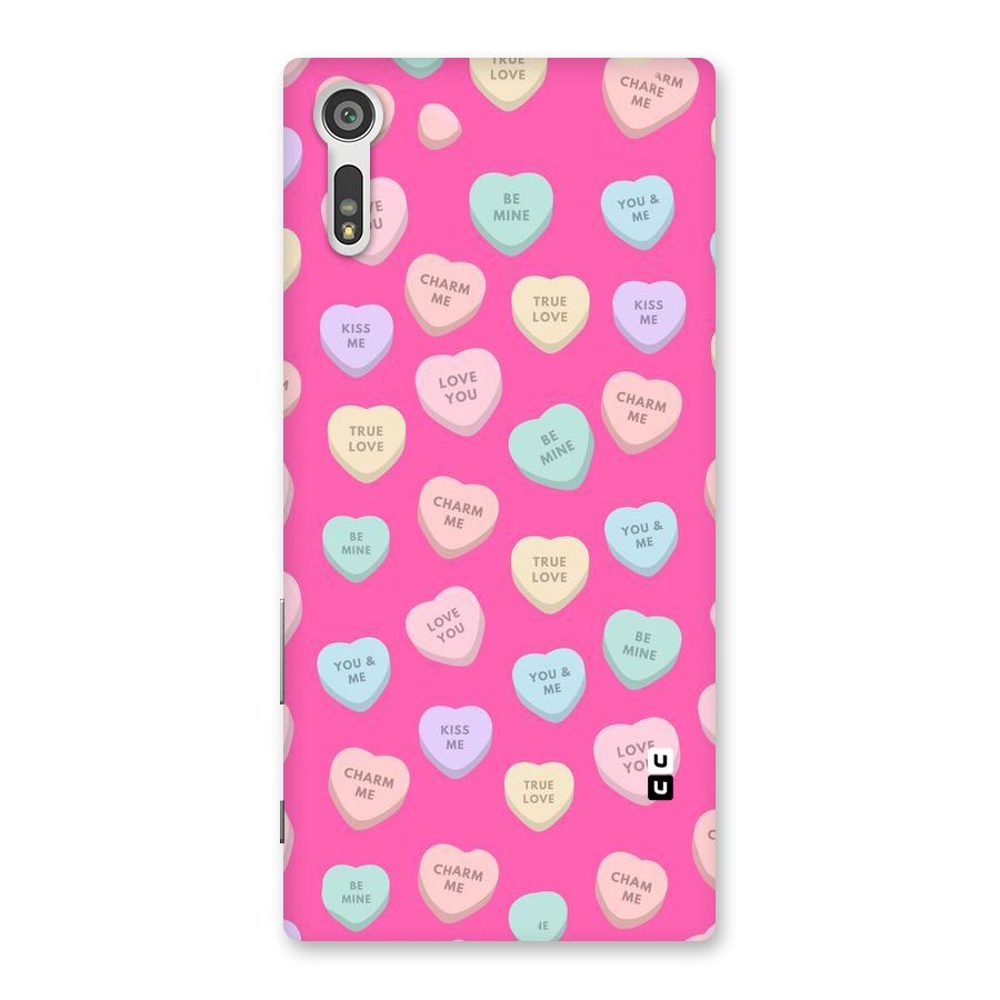 Be Mine Hearts Pattern Back Case for Xperia XZ