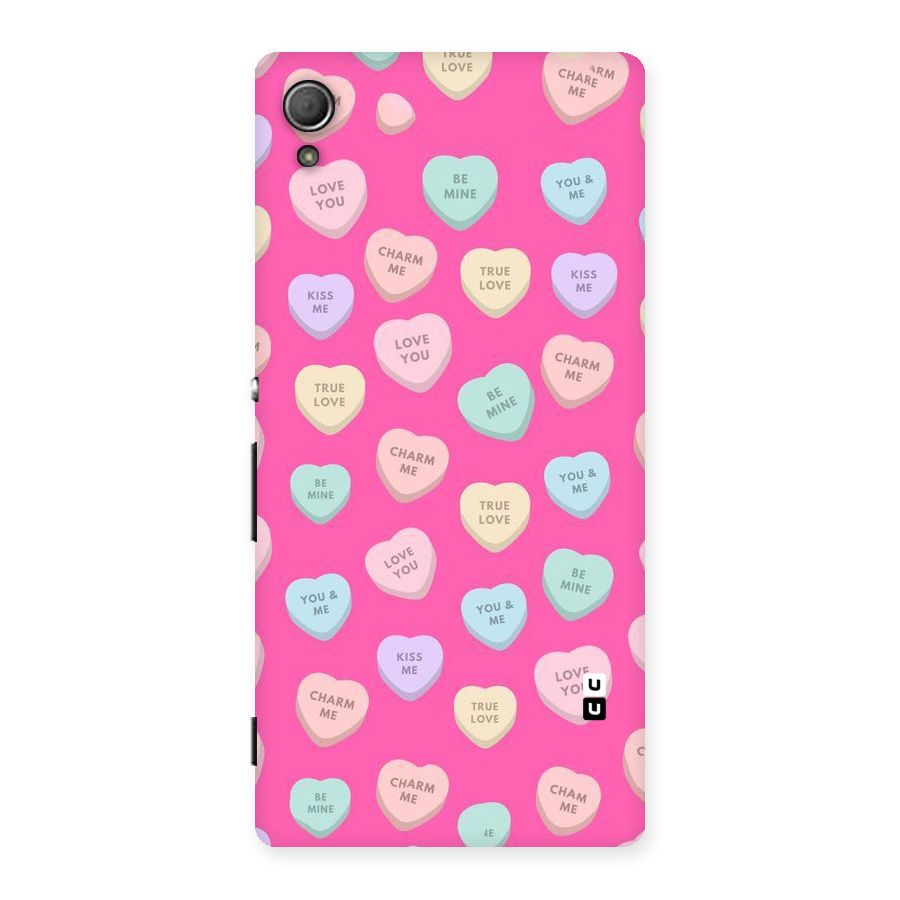 Be Mine Hearts Pattern Back Case for Xperia Z4