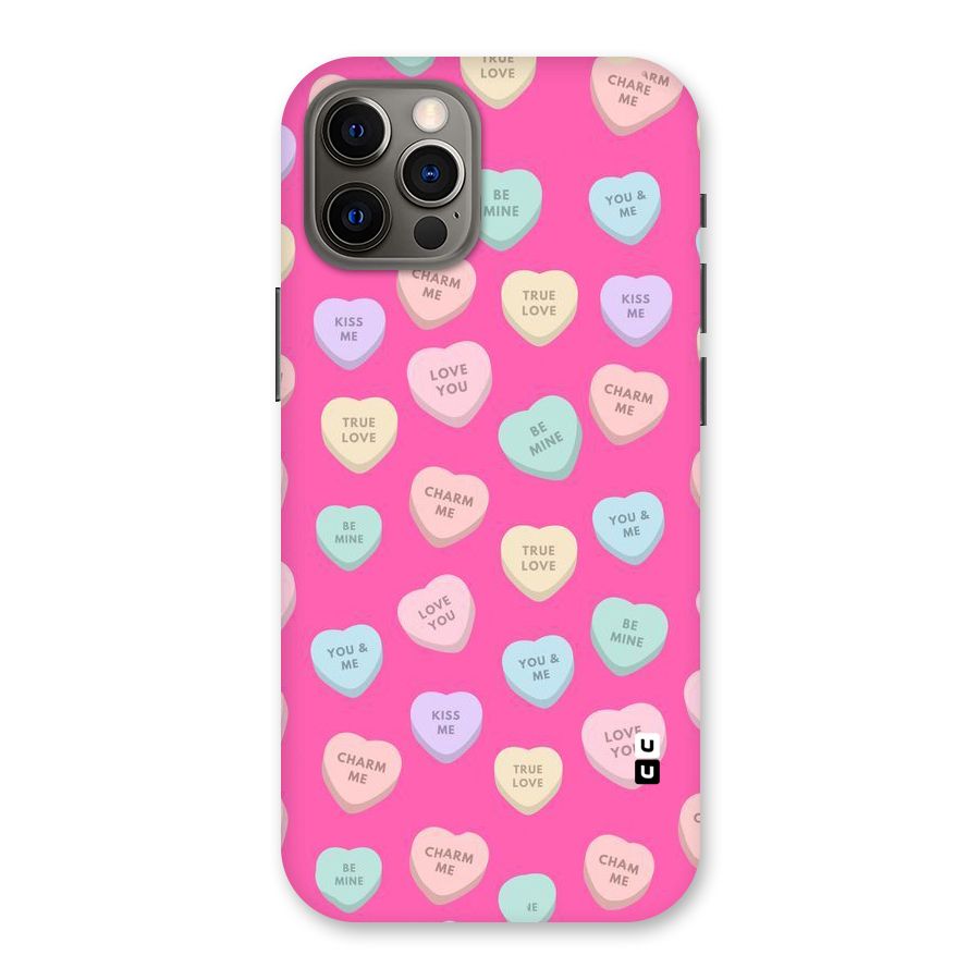 Be Mine Hearts Pattern Back Case for iPhone 12 Pro