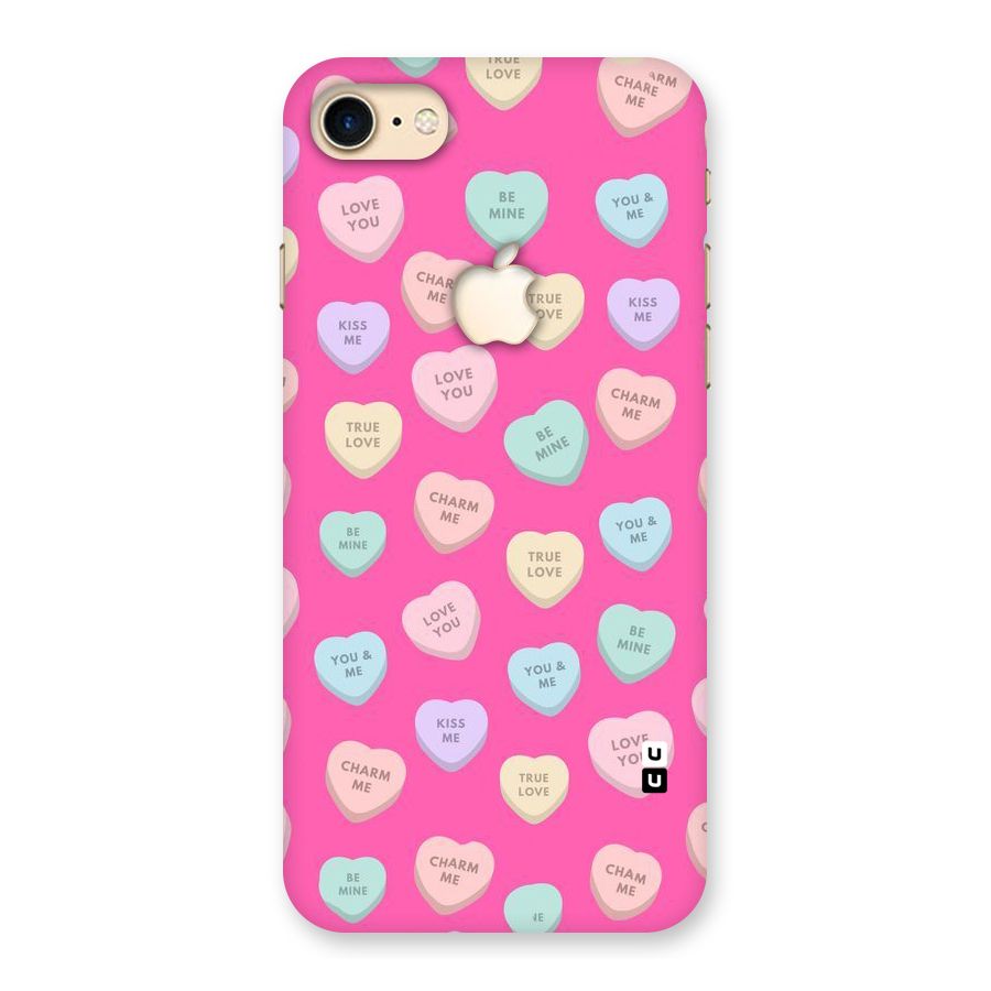 Be Mine Hearts Pattern Back Case for iPhone 7 Apple Cut