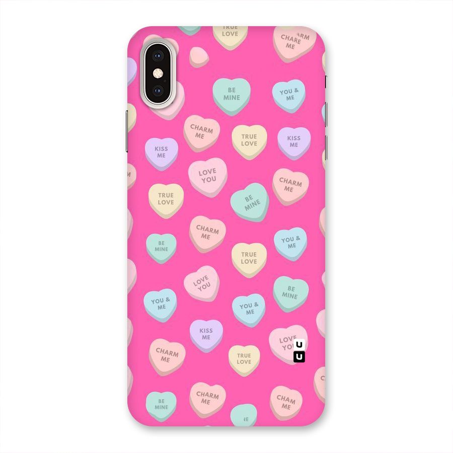 Be Mine Hearts Pattern Back Case for iPhone XS Max