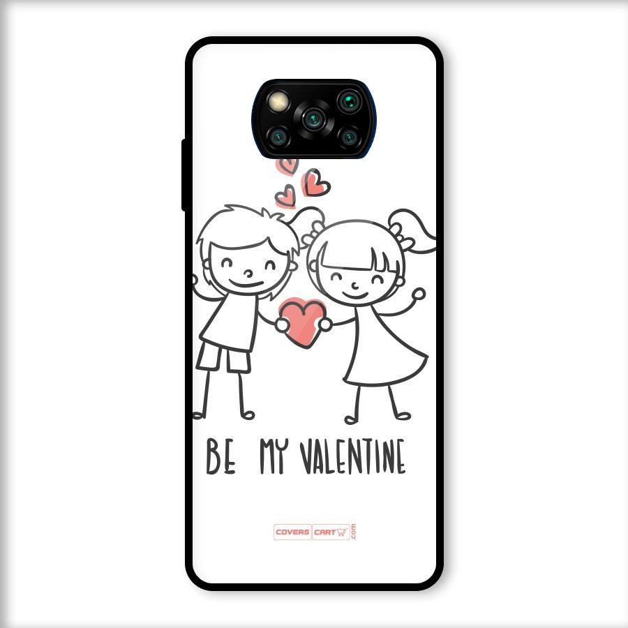 Be My Valentine Glass Back Case for Poco X3