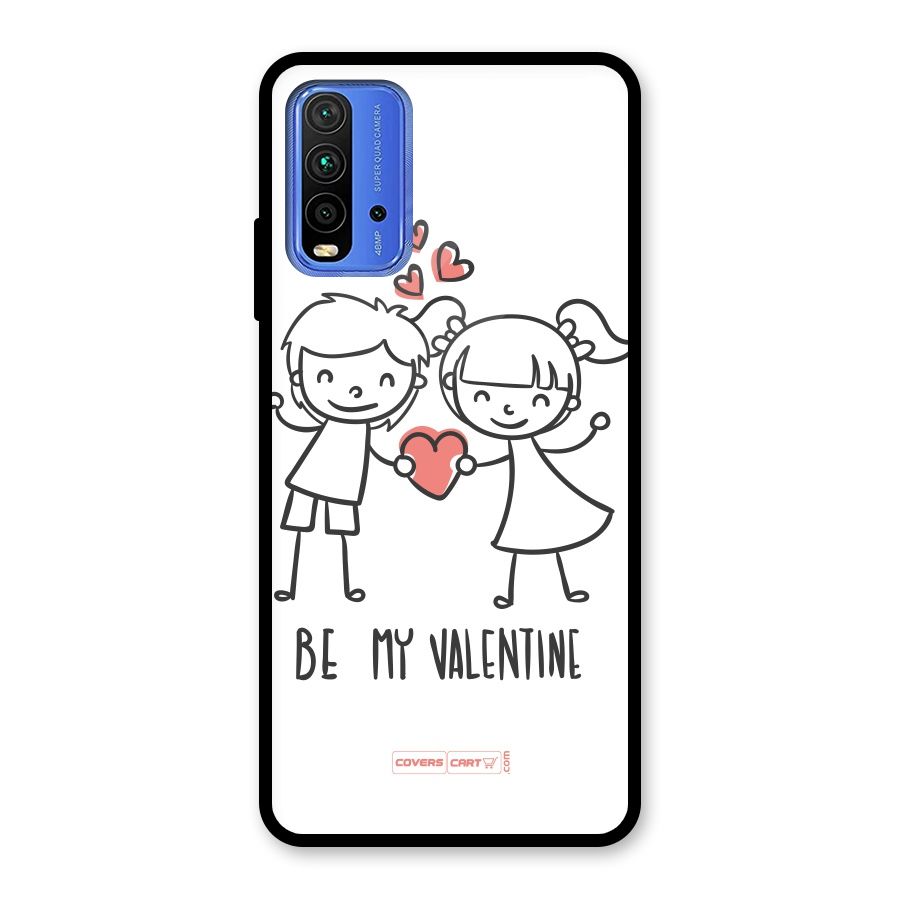 Be My Valentine Glass Back Case for Redmi 9 Power