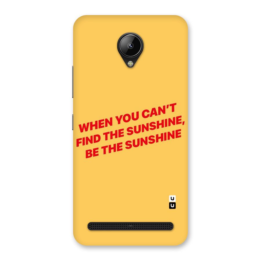 Be The Sunshine Back Case for Lenovo C2