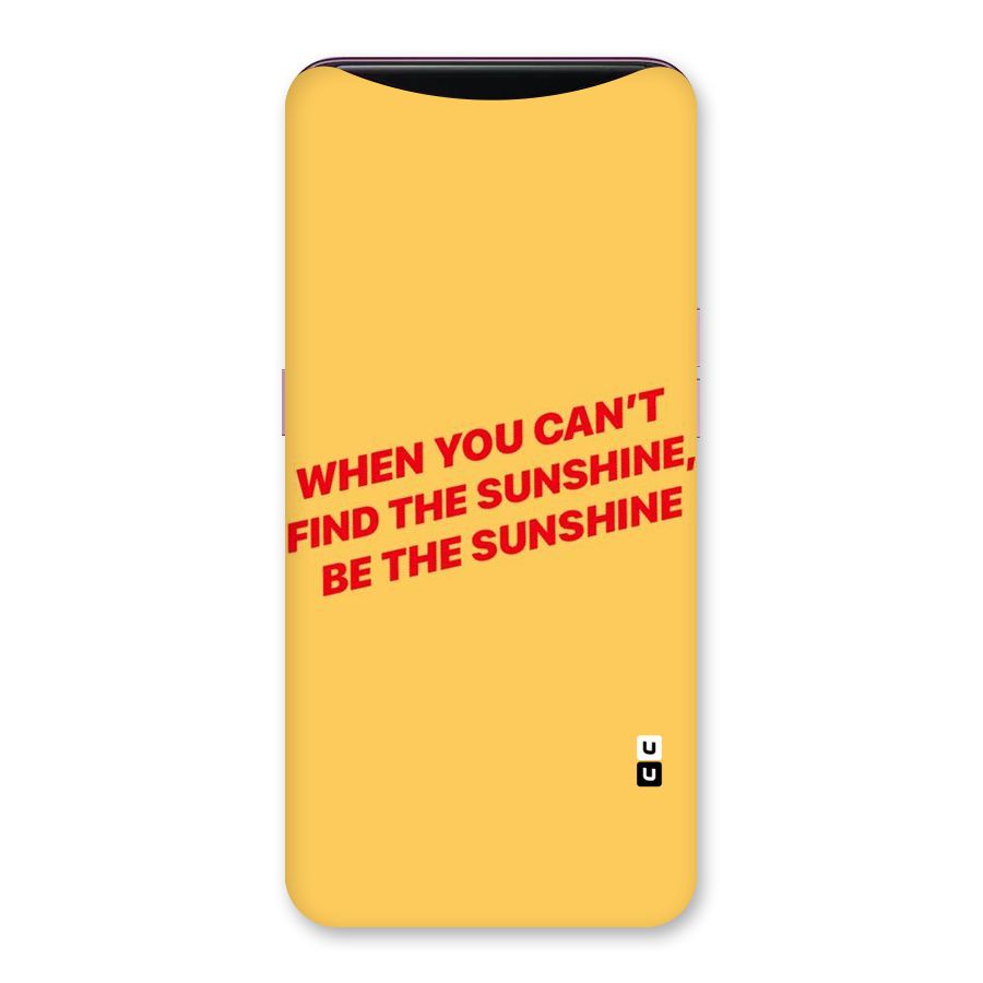 Be The Sunshine Back Case for Oppo Find X