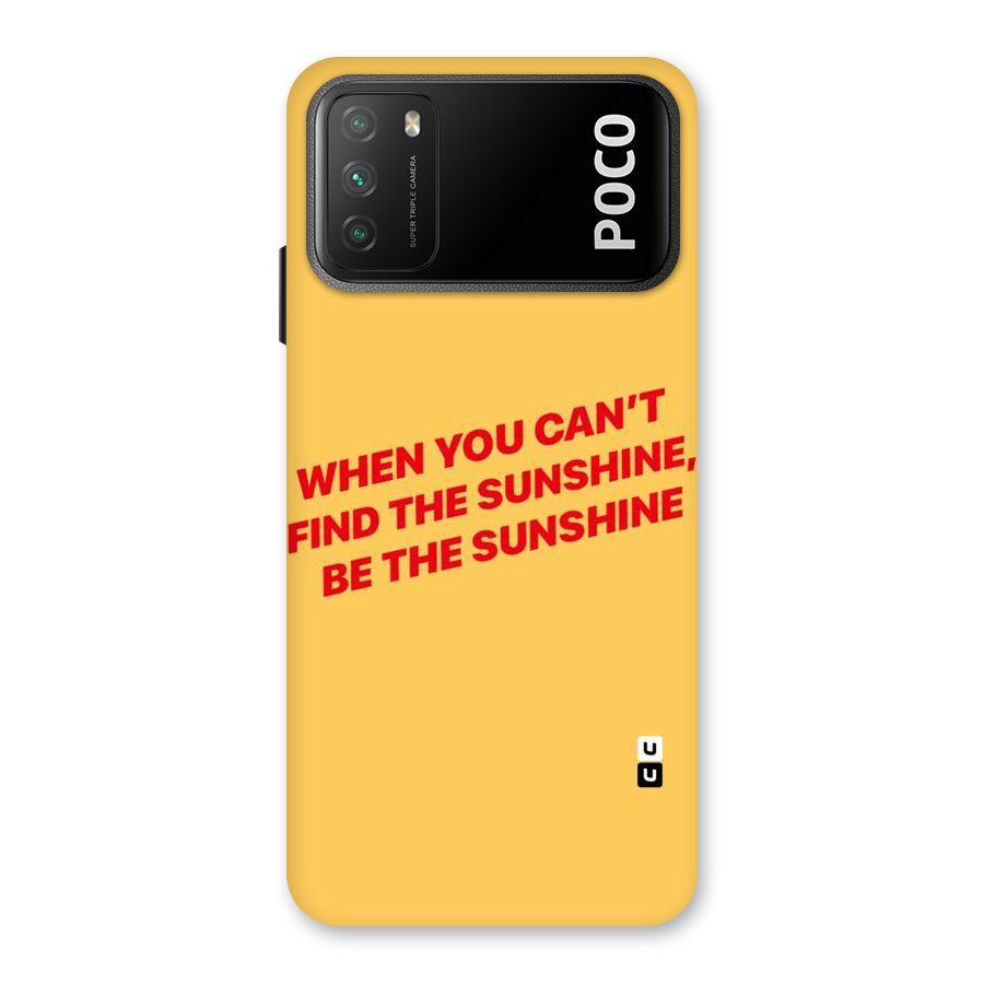 Be The Sunshine Back Case for Poco M3
