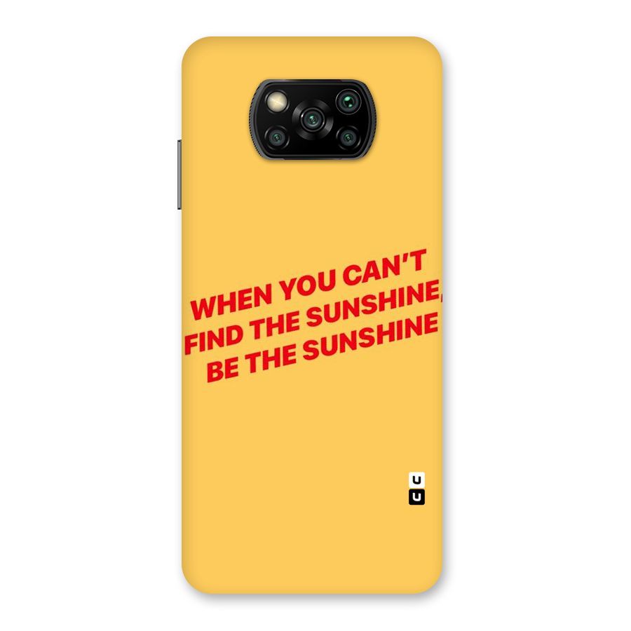 Be The Sunshine Back Case for Poco X3