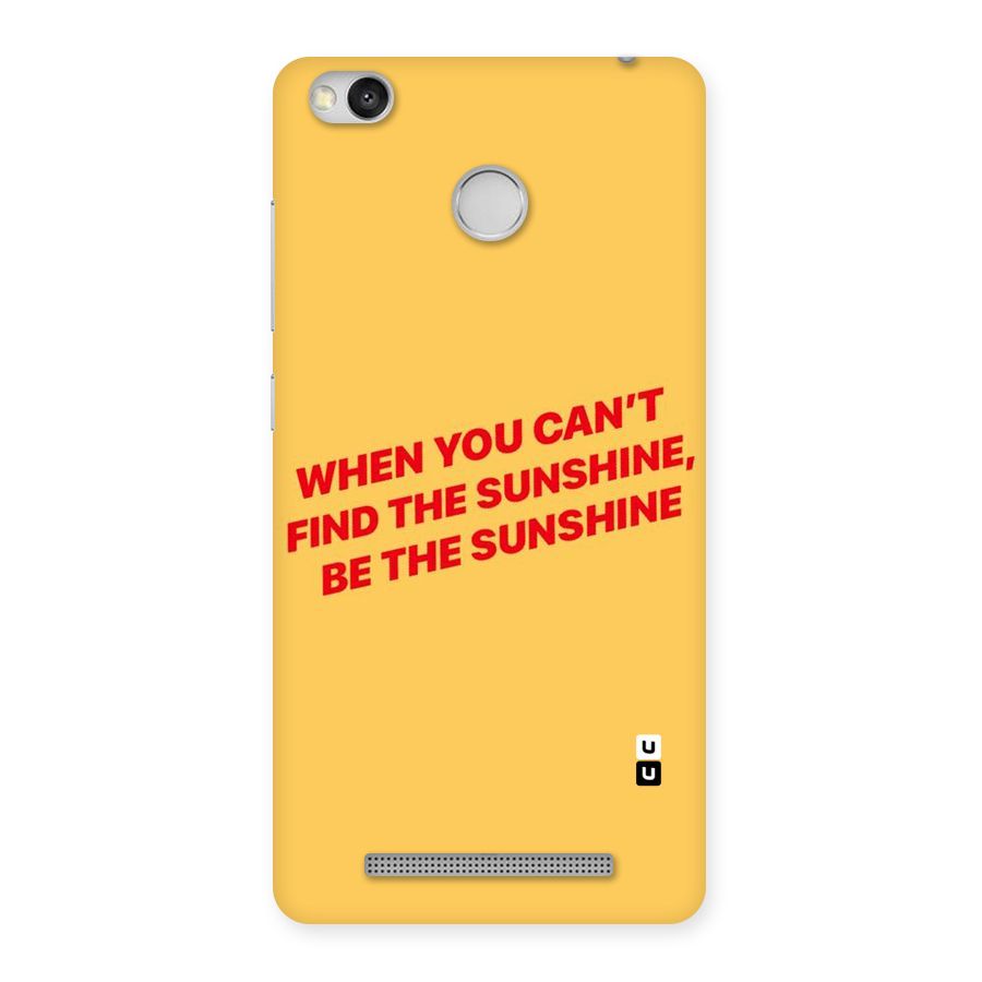 Be The Sunshine Back Case for Redmi 3S Prime