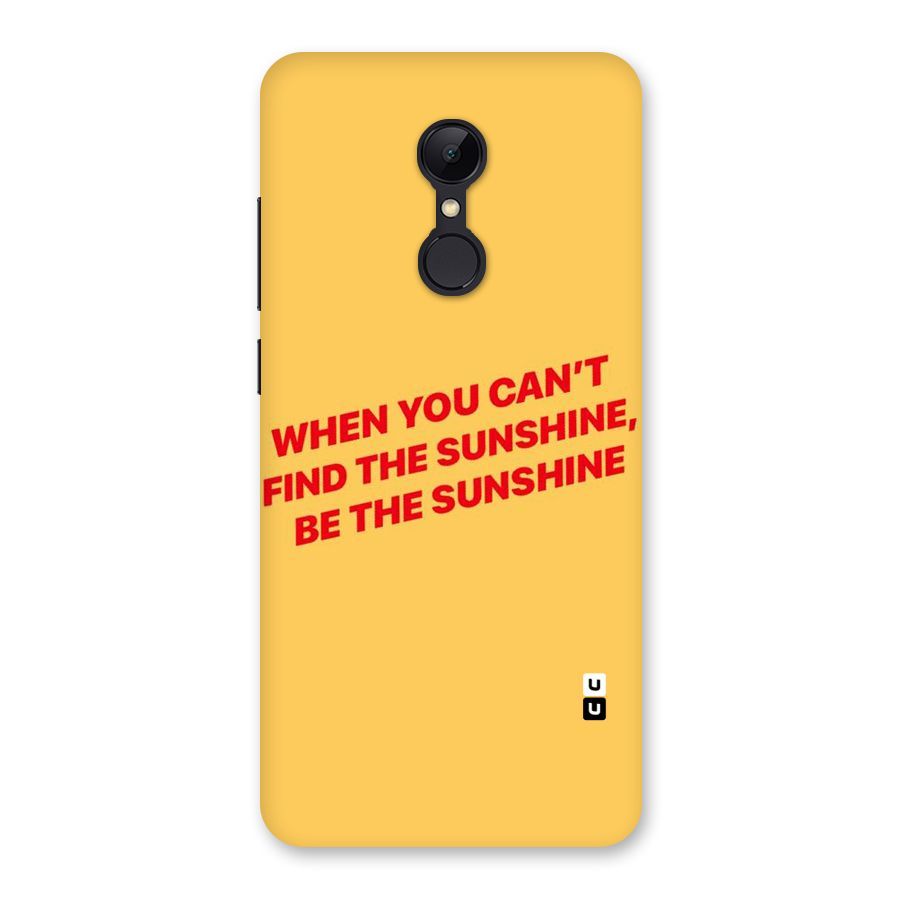 Be The Sunshine Back Case for Redmi 5