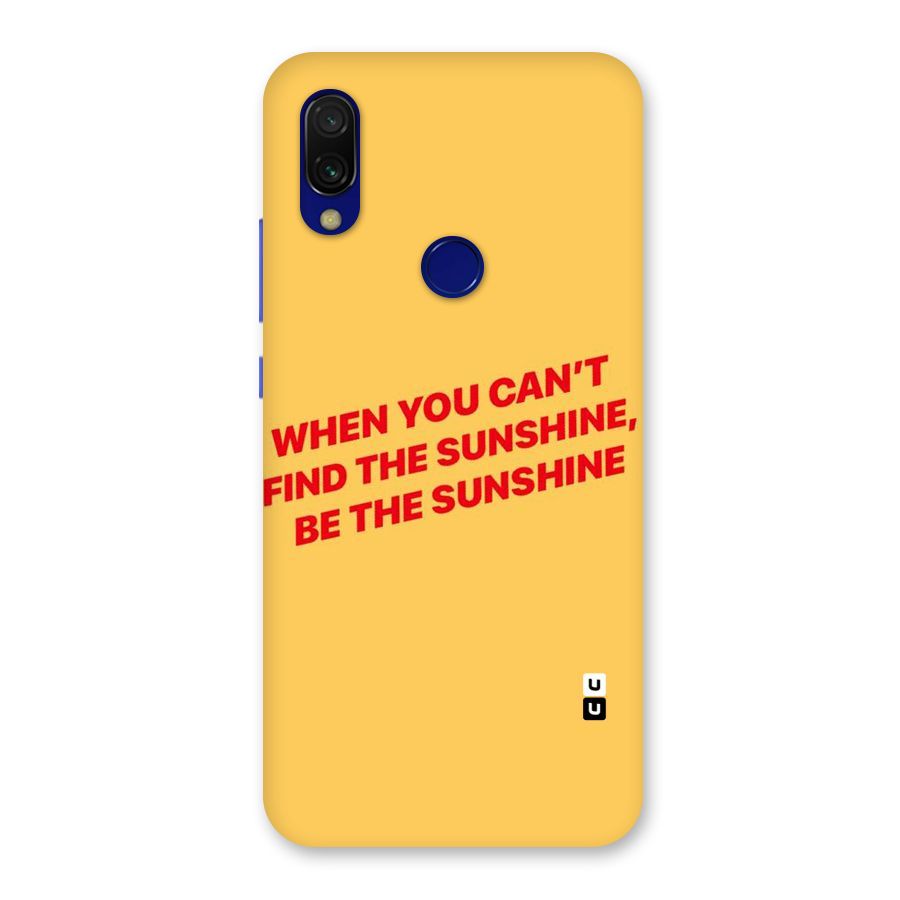 Be The Sunshine Back Case for Redmi 7