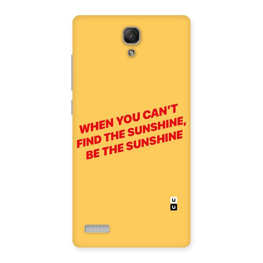 Be The Sunshine Back Case for Redmi Note