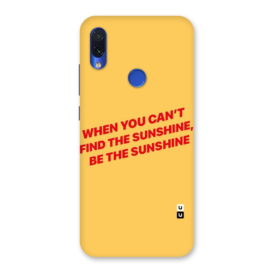 Be The Sunshine Back Case for Redmi Note 7