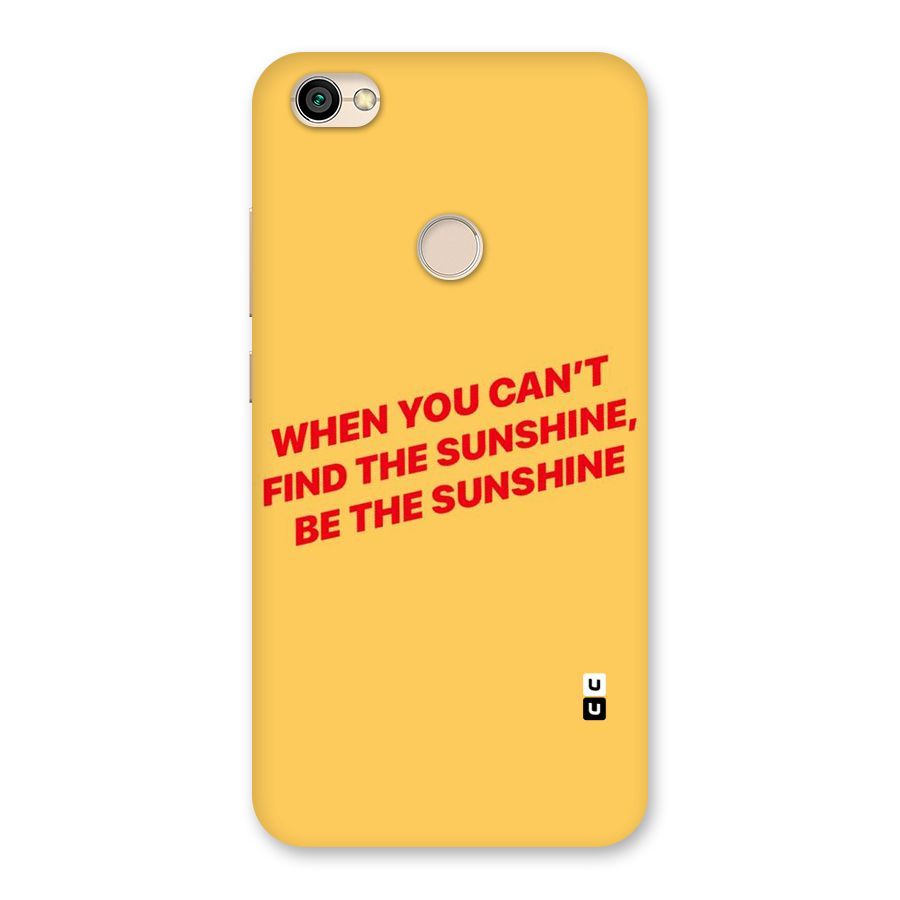 Be The Sunshine Back Case for Redmi Y1 2017