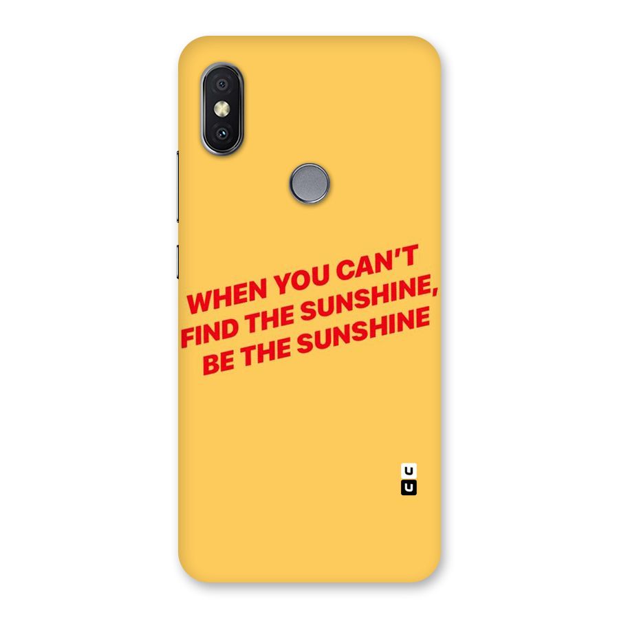 Be The Sunshine Back Case for Redmi Y2