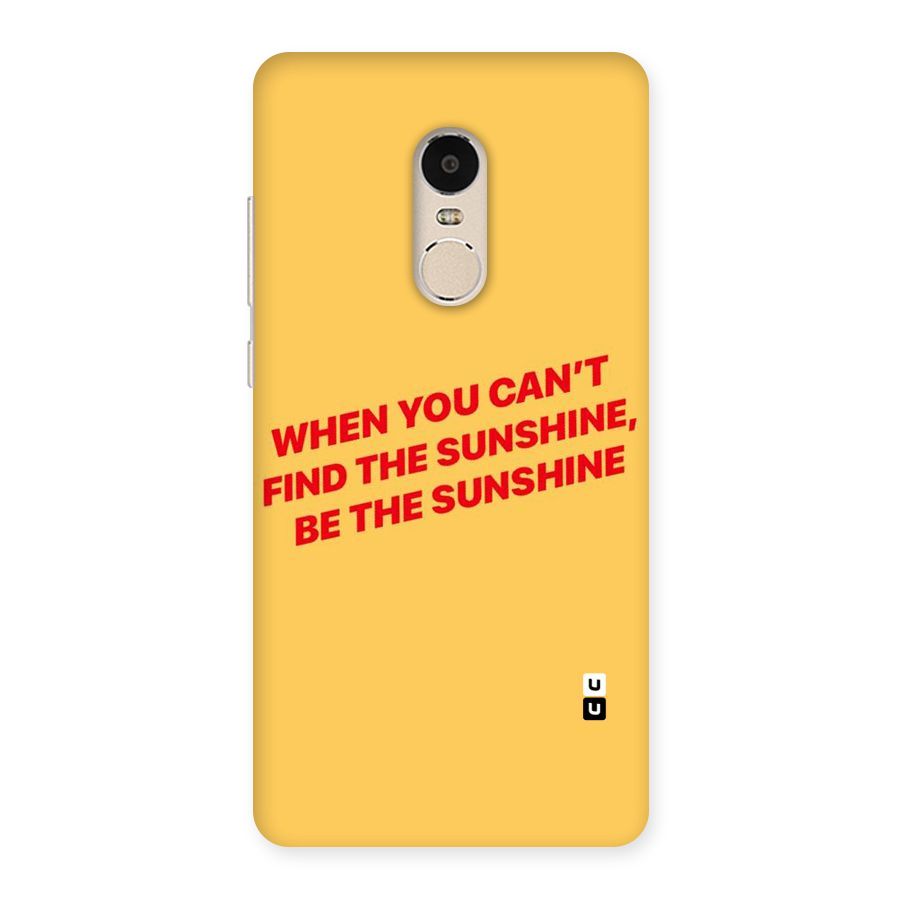 Be The Sunshine Back Case for Xiaomi Redmi Note 4