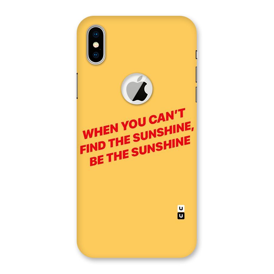 Be The Sunshine Back Case for iPhone X Logo Cut