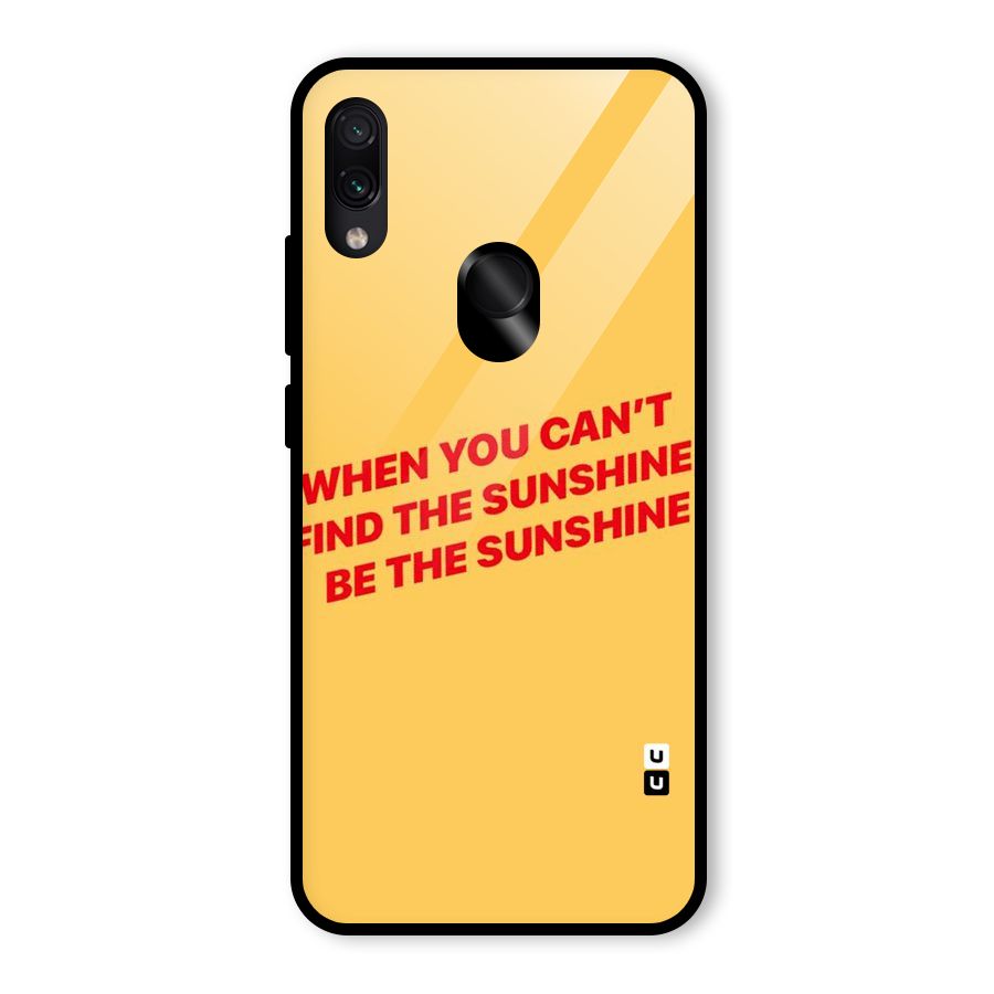 Be The Sunshine Glass Back Case for Redmi Note 7S