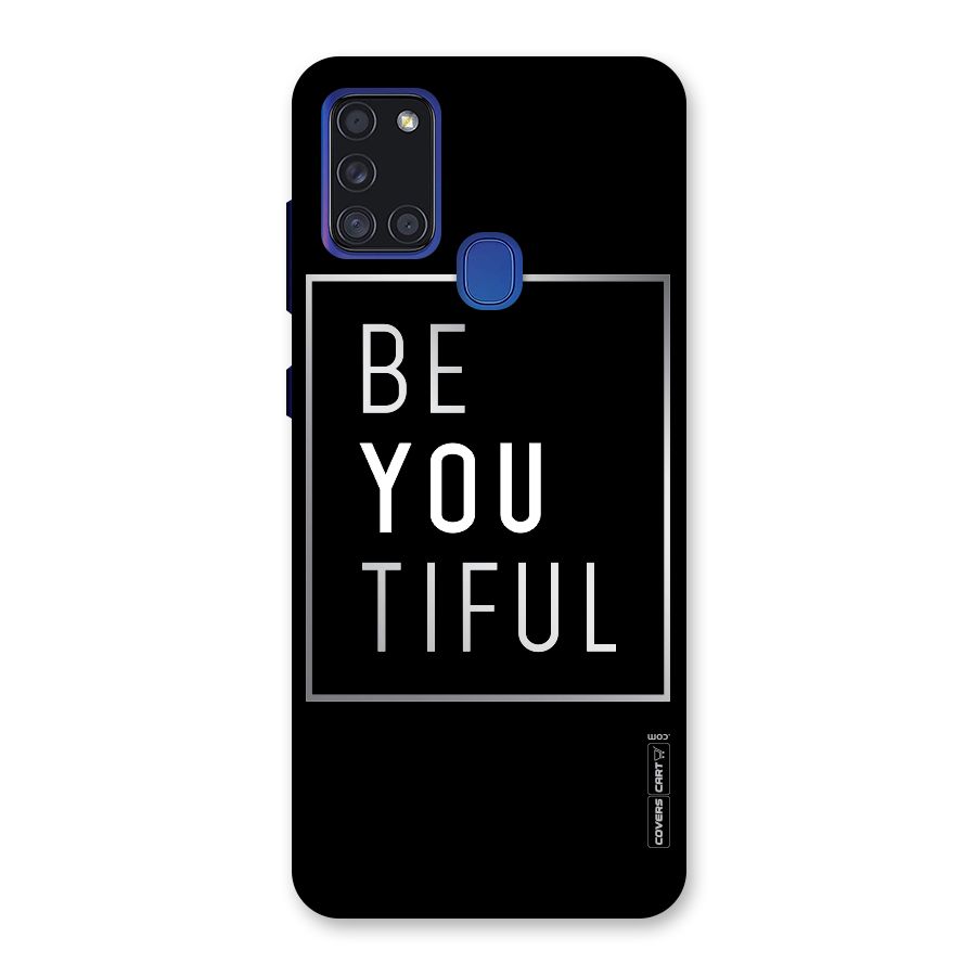 Be You Beautiful Back Case for Galaxy A21s