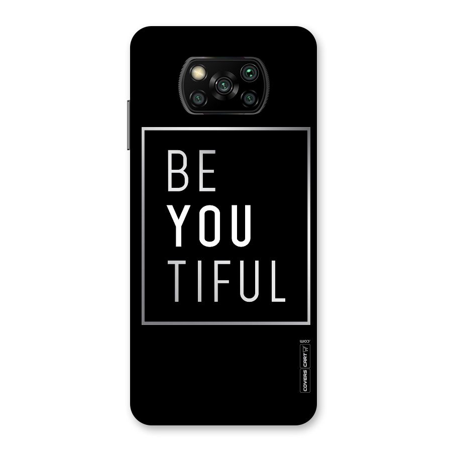 Be You Beautiful Back Case for Poco X3