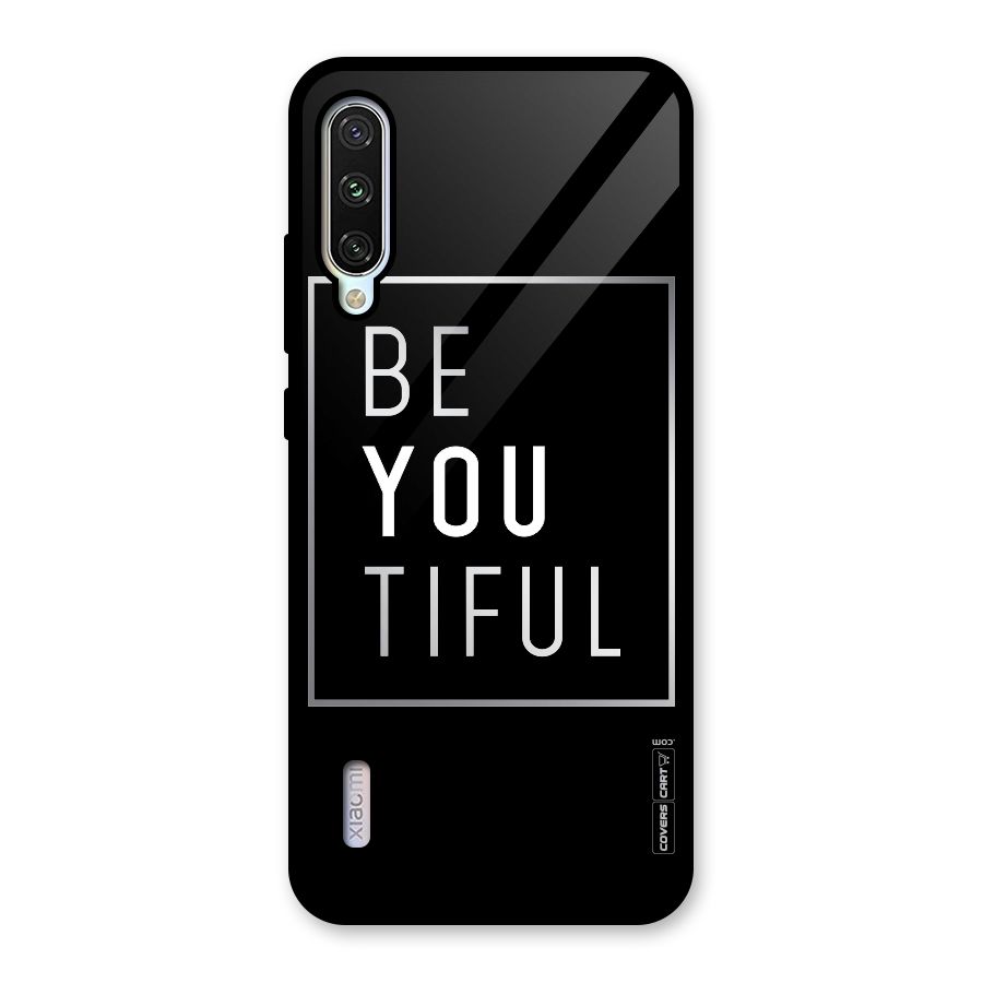 Be You Beautiful Glass Back Case for Mi A3