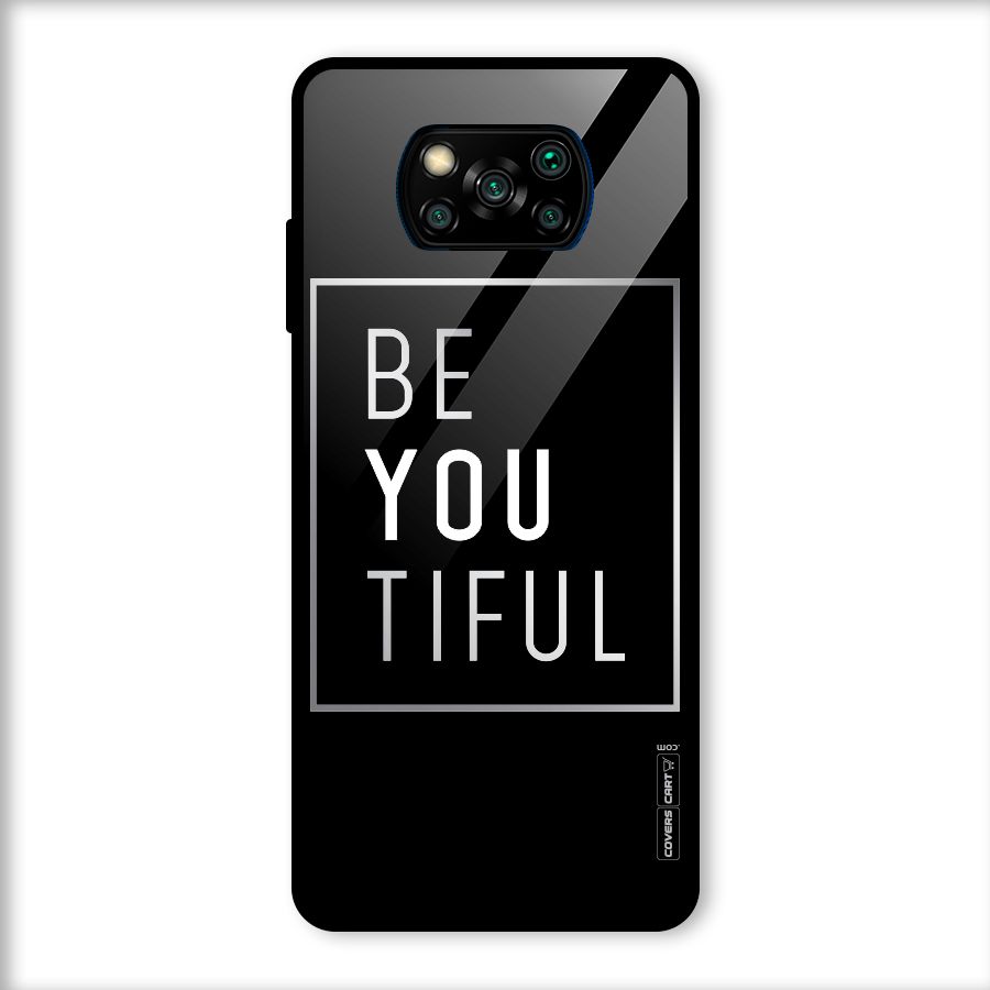Be You Beautiful Glass Back Case for Poco X3