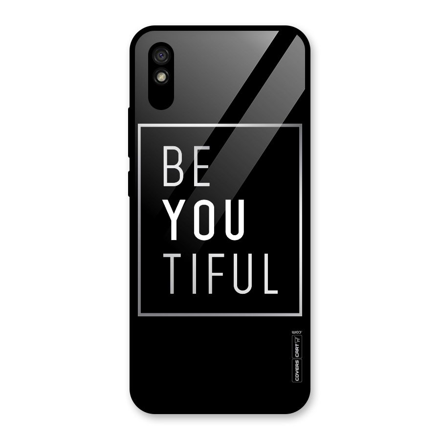 Be You Beautiful Glass Back Case for Redmi 9A