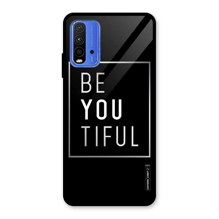 Be You Beautiful Glass Back Case for Redmi 9 Power