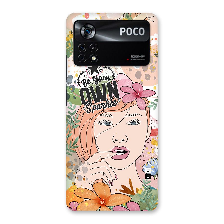 Be Your Own Sparkle Back Case for Poco X4 Pro 5G