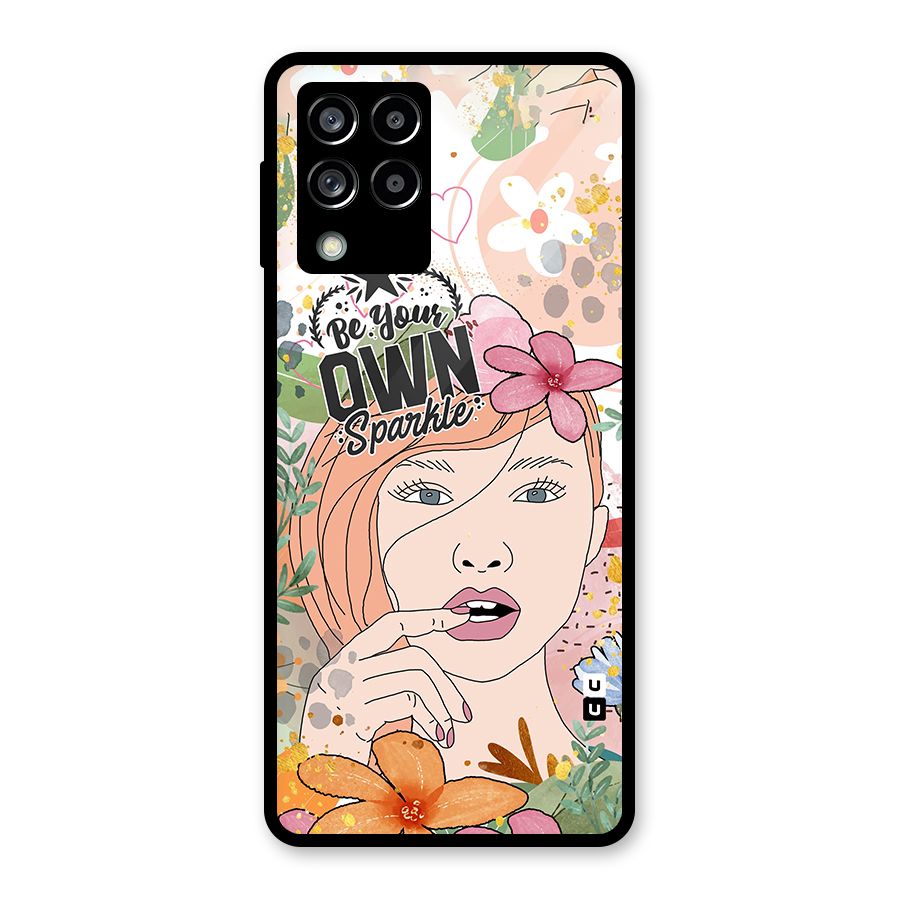 Be Your Own Sparkle Glass Back Case for Galaxy M53 5G