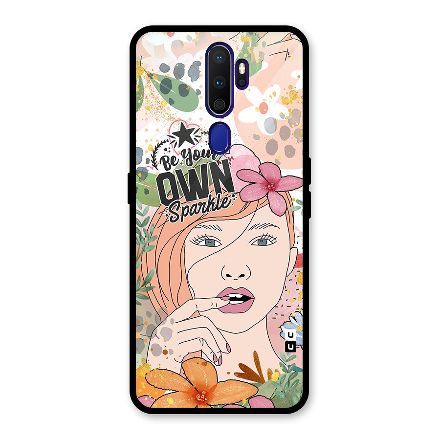 Be Your Own Sparkle Glass Back Case for Oppo A9 (2020)