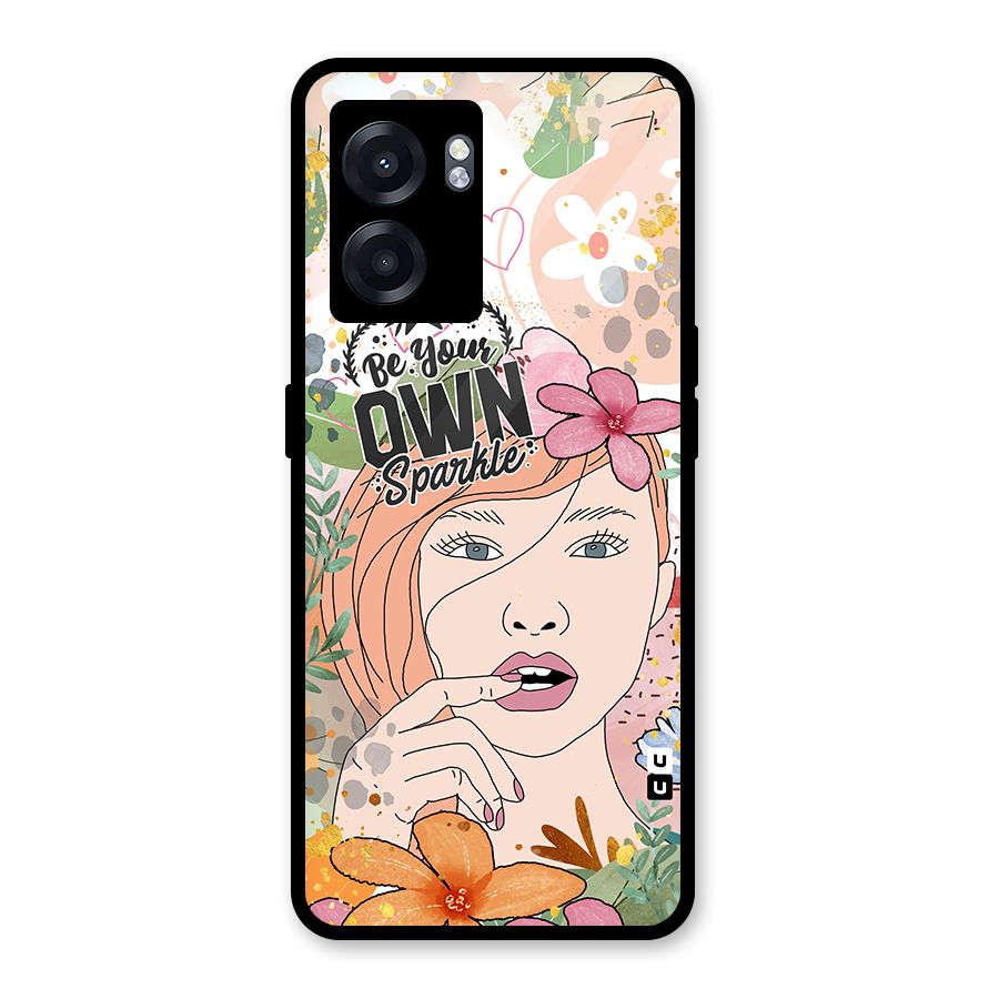 Be Your Own Sparkle Glass Back Case for Oppo K10 (5G)