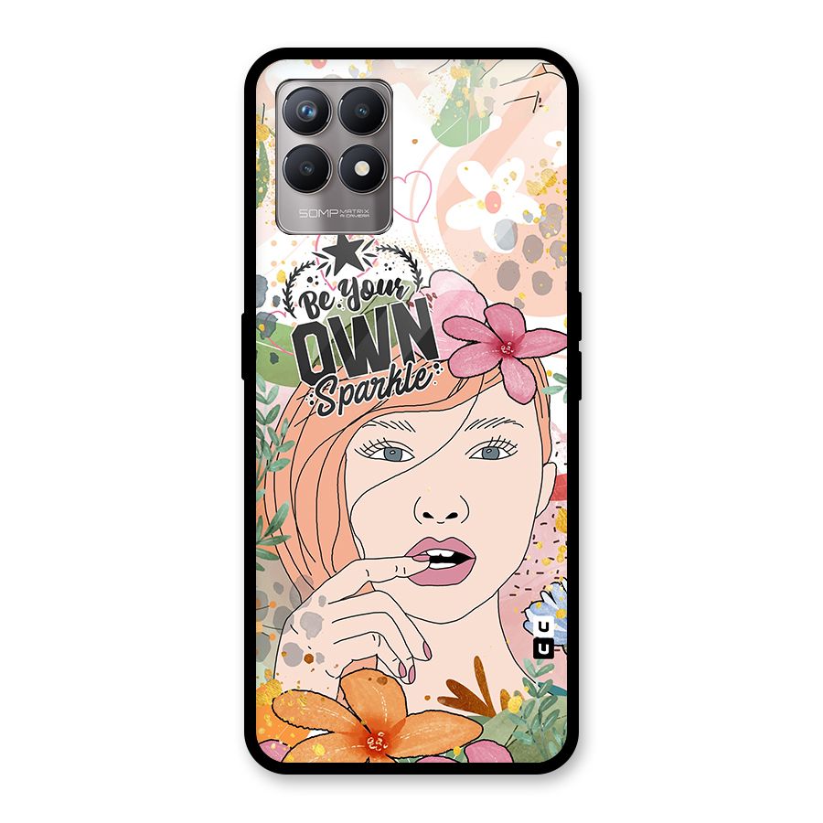 Be Your Own Sparkle Glass Back Case for Realme Narzo 50